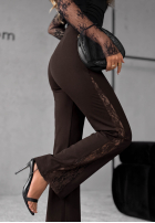 din material textil Pantaloni z koronką Dear Men negre