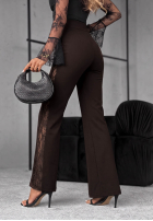 din material textil Pantaloni z koronką Dear Men negre