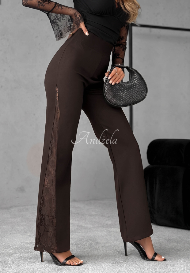 Pantaloni din viscoză cu dantelă Dear Men