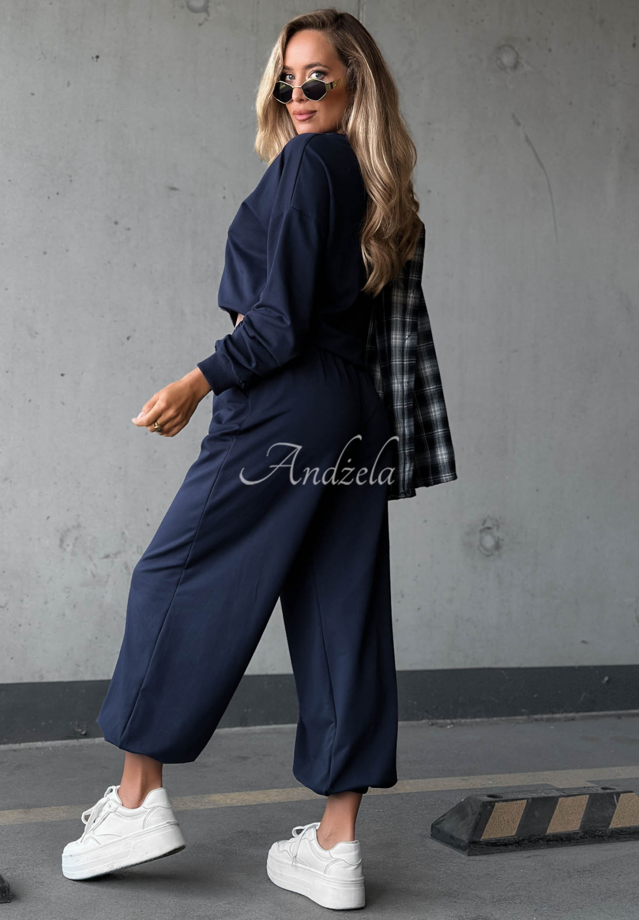 Set de trening din bumbac cu bluză și pantaloni Simple Moments