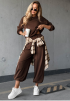 Compleu de trening Hanorac i Pantaloni Simple Moments ciocolatiu