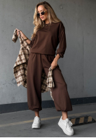 Compleu de trening Hanorac i Pantaloni Simple Moments ciocolatiu