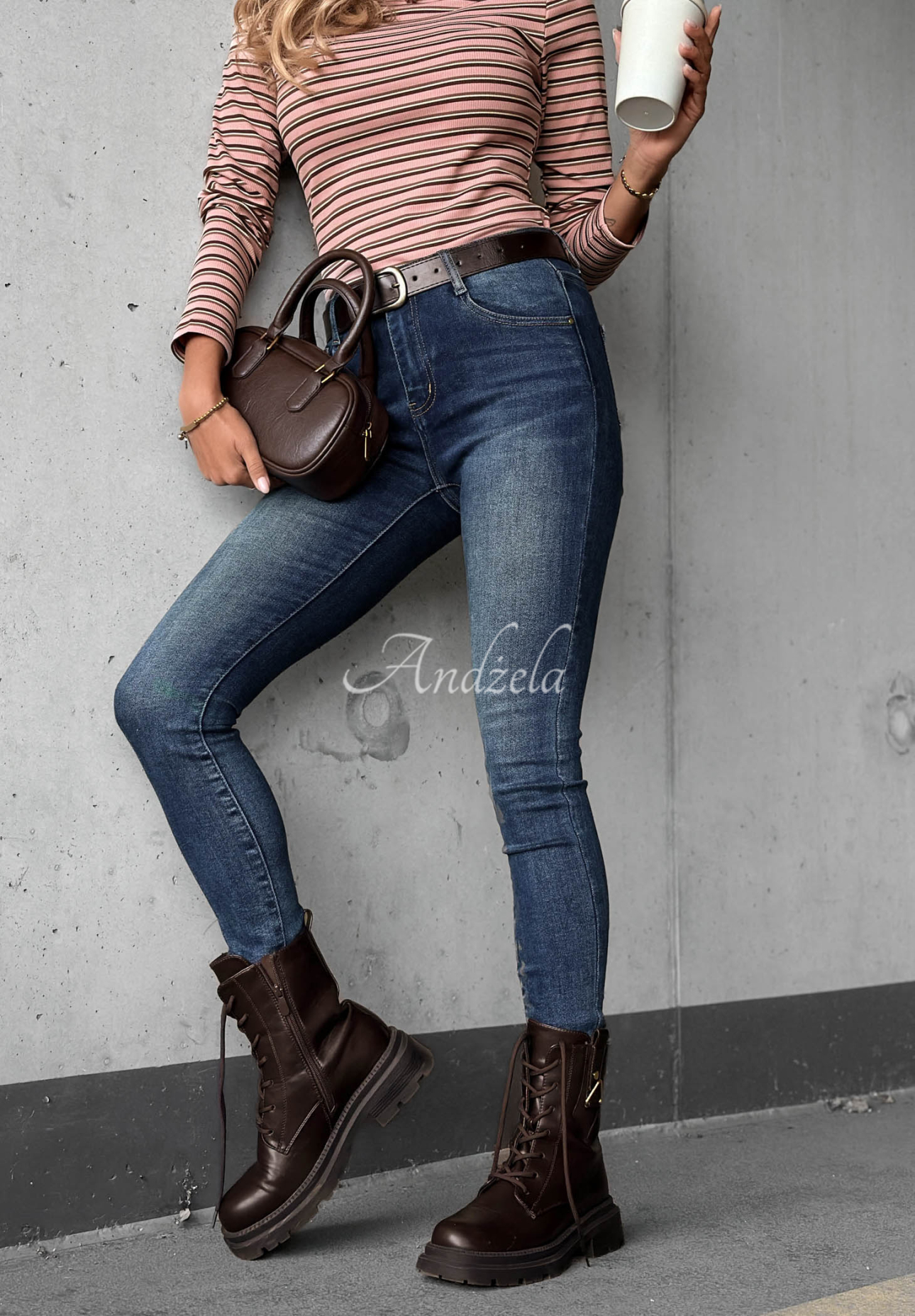 Blugi skinny cu curea Worth Knowing