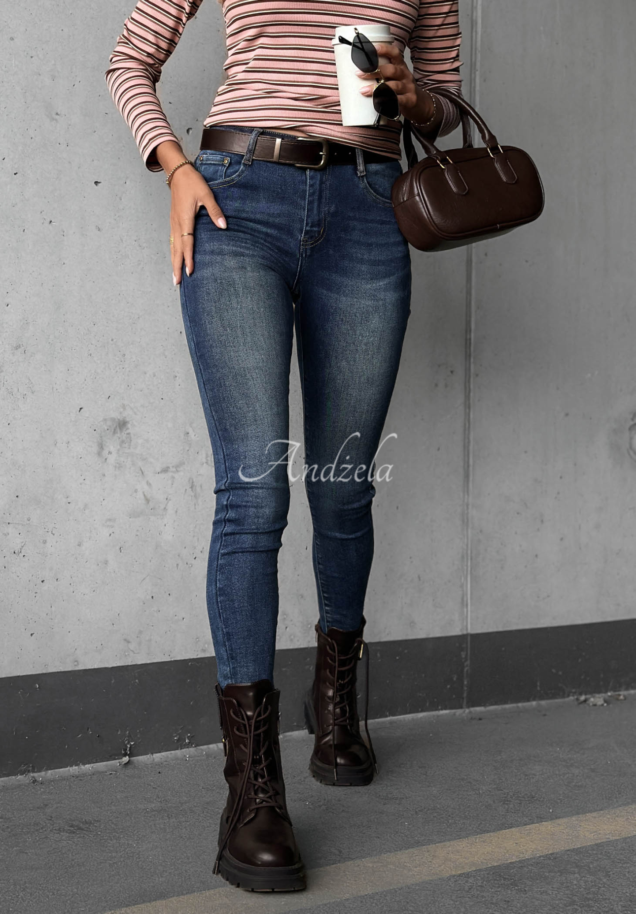 Blugi skinny cu curea Worth Knowing