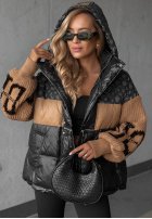 Pikowana Geacă Cold Hands negru-camel