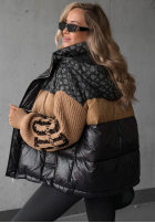 Pikowana Geacă Cold Hands negru-camel