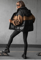 Pikowana Geacă Cold Hands negru-camel