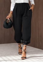 din material textil Pantaloni ze ściągaczami What You Wanted negre