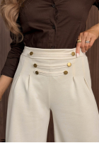 din material textil Pantaloni wide leg Gentle Pause bej