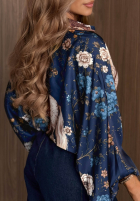 Cămașă z szerokimi rękawami cu modele Silent Harmony bluemarin