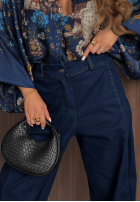 Pantaloni din denim balloon Iconic Fit ciemnoniebieskie