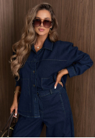 din denim Geacă Urban Denim ciemnoniebieska