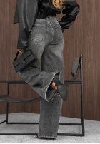 Pantaloni din denim banana Cloudy Mood gri