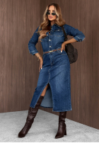 din denim Rochie midi Maple Sunset albastră