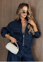 din denim Geacă bomberka Autumn Rituals bluemarin