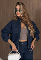 din denim Geacă bomberka Autumn Rituals bluemarin