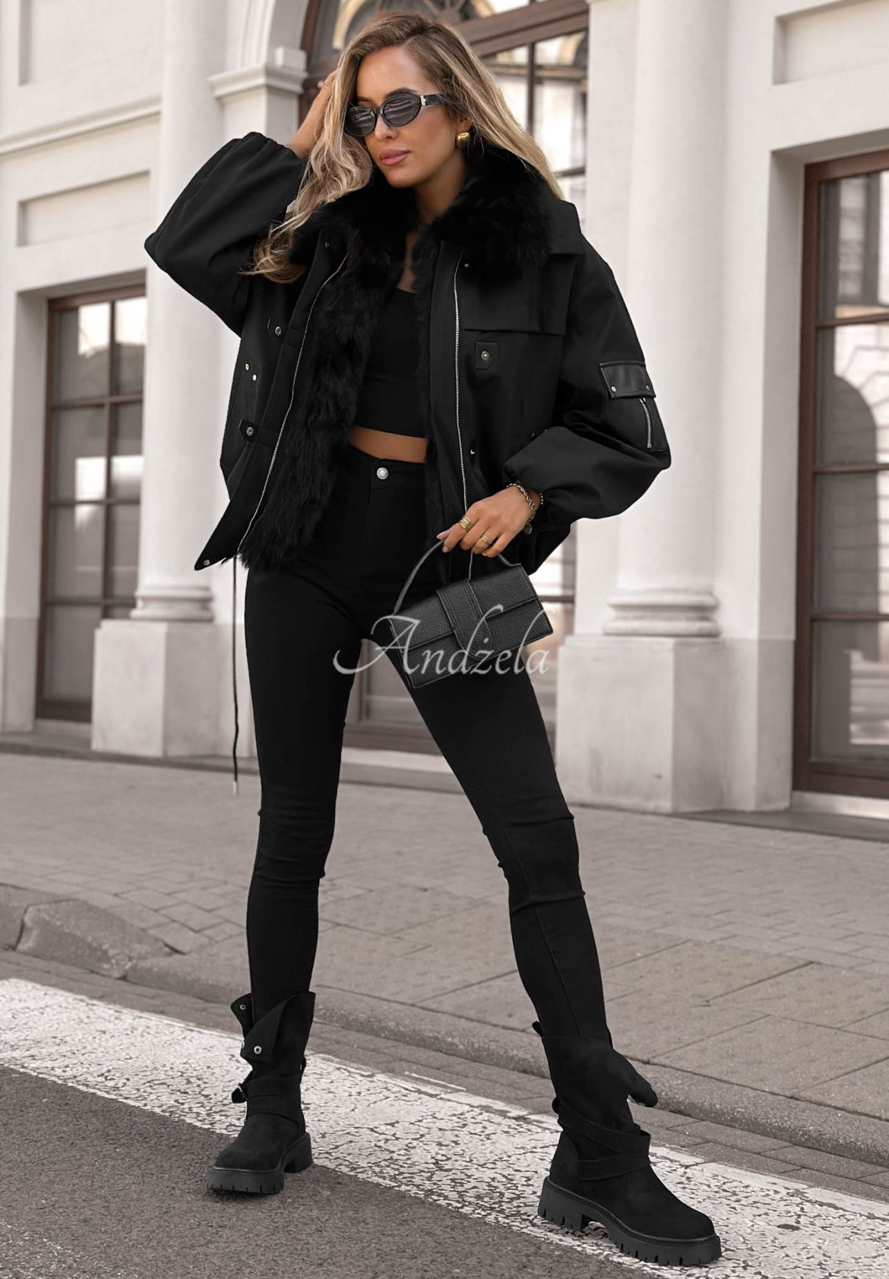 Geacă parka scurtă cu blăniță Cold North