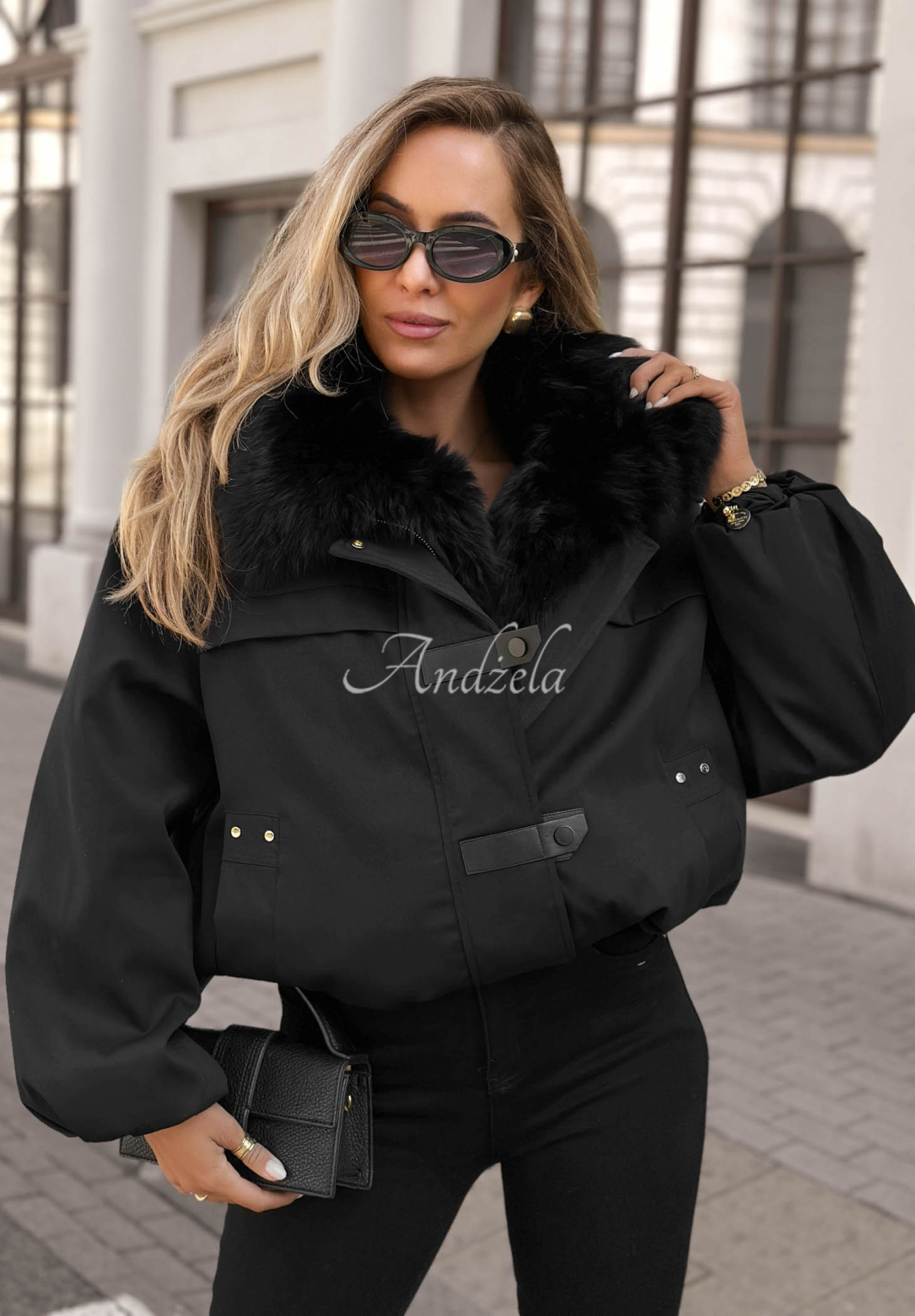 Geacă parka scurtă cu blăniță Cold North
