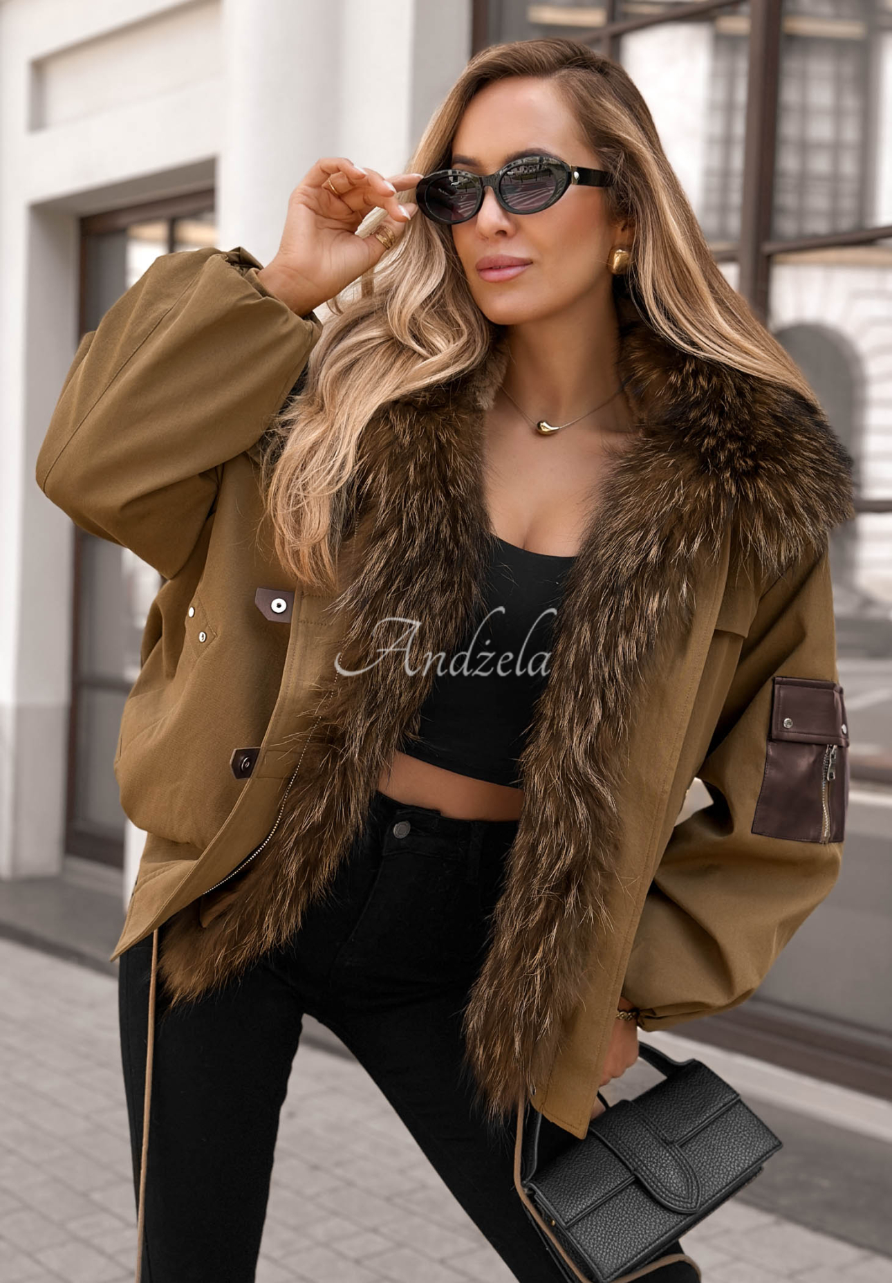 Geacă parka scurtă cu blăniță Cold North