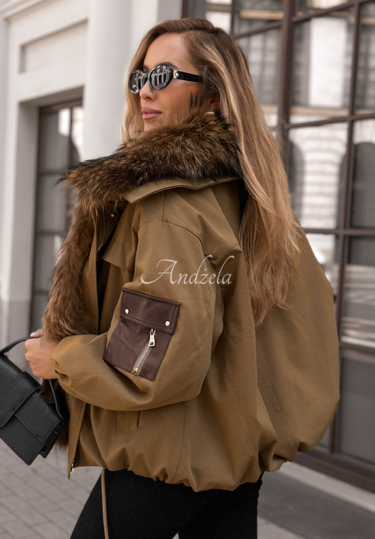 Geacă parka scurtă cu blăniță Cold North