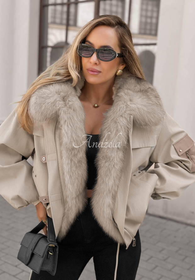 Geacă parka scurtă cu blăniță Cold North