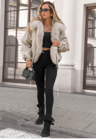 Scurtă Geacă parka z futerkiem Cold North czarna