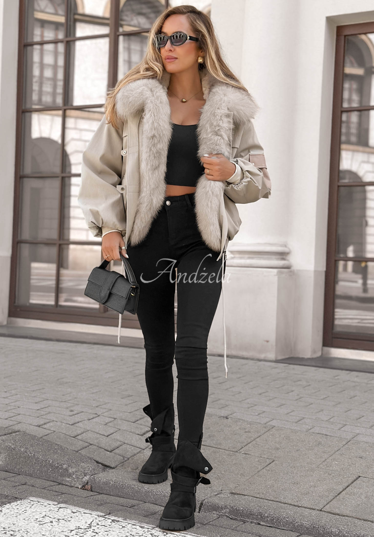 Geacă parka scurtă cu blăniță Cold North