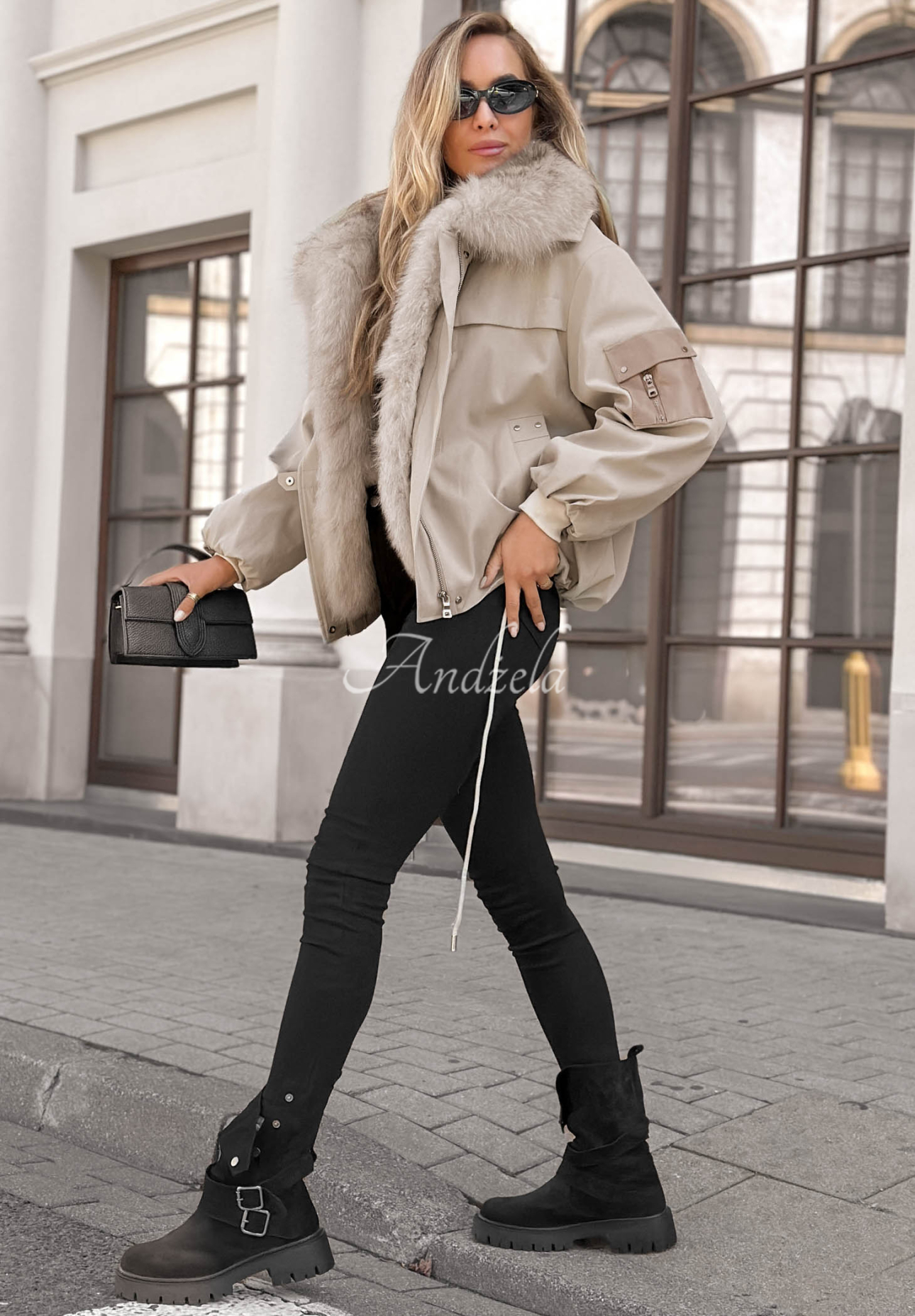 Geacă parka scurtă cu blăniță Cold North