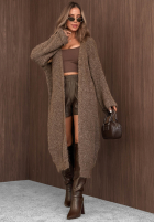 Długi Cardigan Cozy Haven negru
