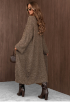 Długi Cardigan Cozy Haven negru