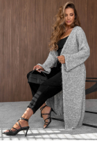 Długi Cardigan Cozy Haven negru