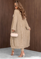 Długi Cardigan Cozy Haven negru