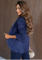 clasic Sacou bez zapięcia Flawless Style negru