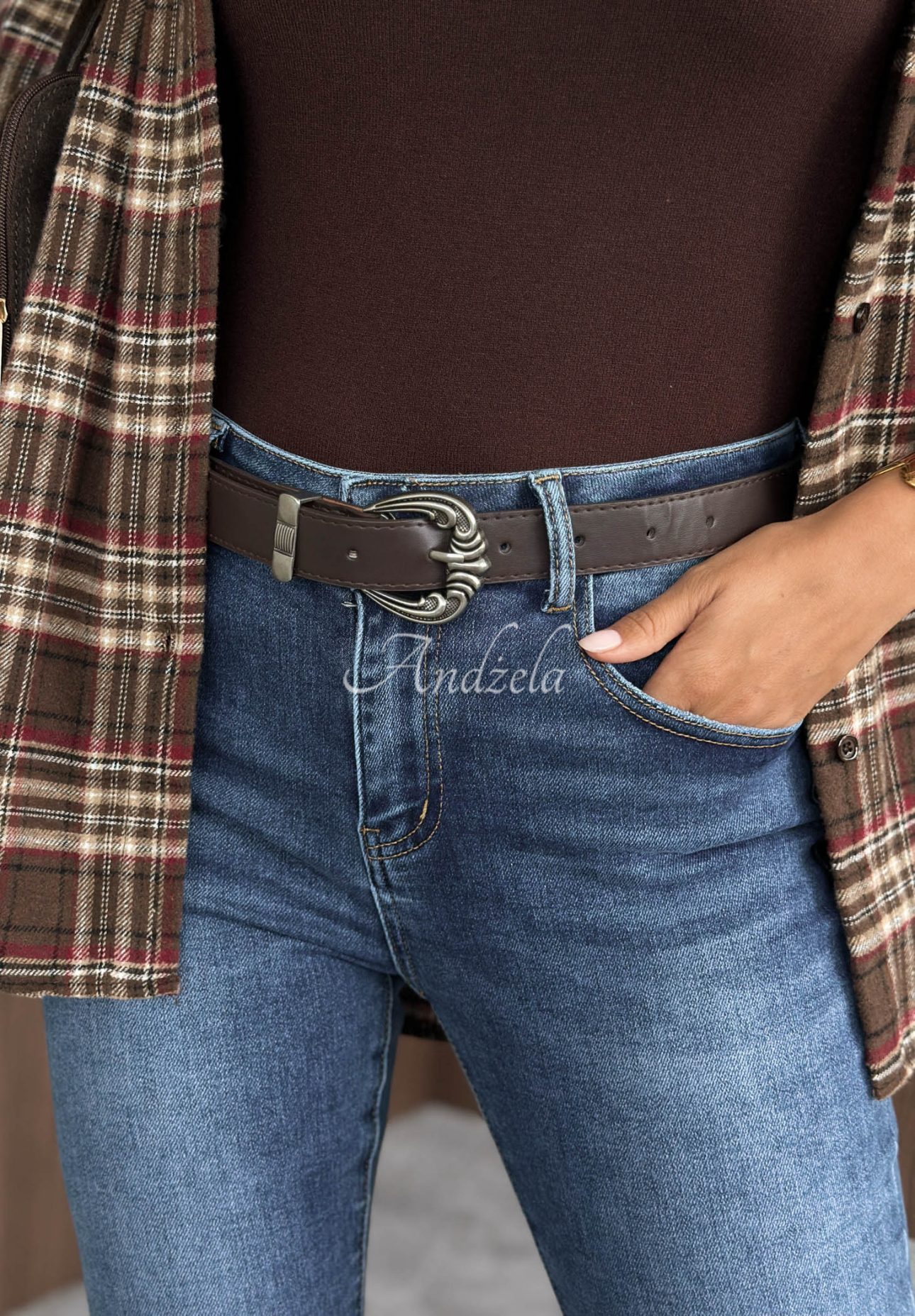 Blugi skinny cu curea Let Me See