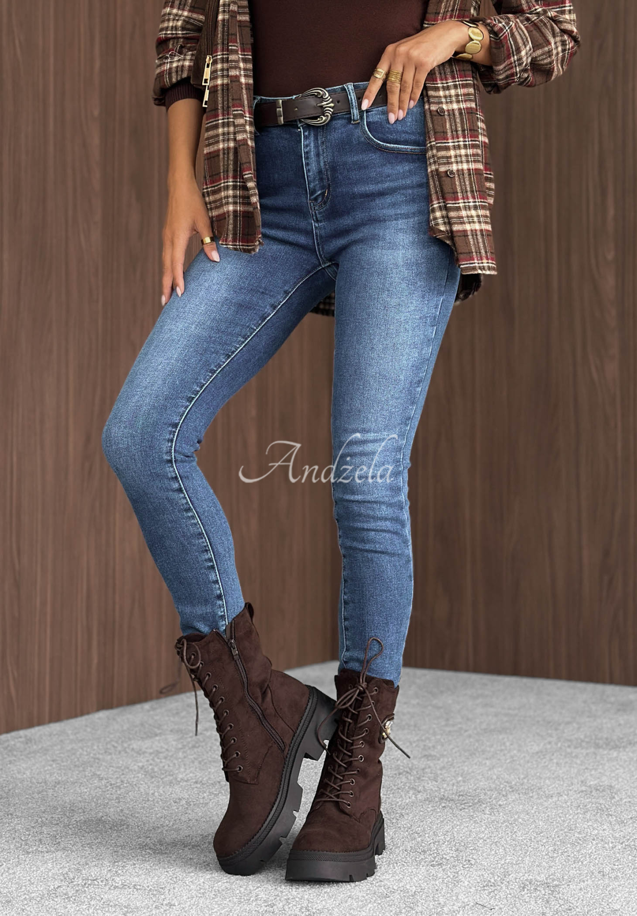 Blugi skinny cu curea Let Me See