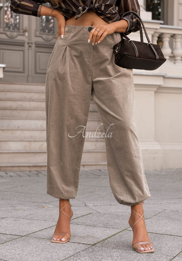 Pantaloni jogger din catifea de bumbac September Edit