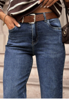 Pantaloni din denim baggy fit Still Moments ciemnoniebieskie