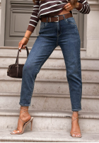 Pantaloni din denim baggy fit Still Moments ciemnoniebieskie