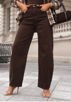 Pantaloni din denim banana Fall Ready ciocolatii