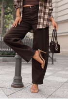 Pantaloni din denim banana Fall Ready ciocolatii