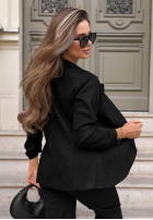 clasic Sacou bez zapięcia Flawless Style negru