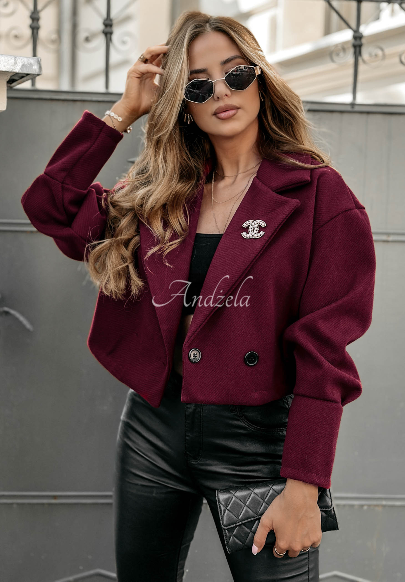 Pardesiu scurt Casual Calm cu guler