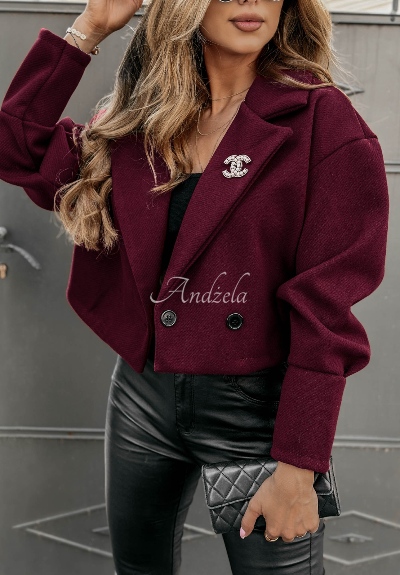 Pardesiu scurt Casual Calm cu guler