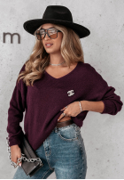 Pulover z dekoltem Caffe Latte galbene