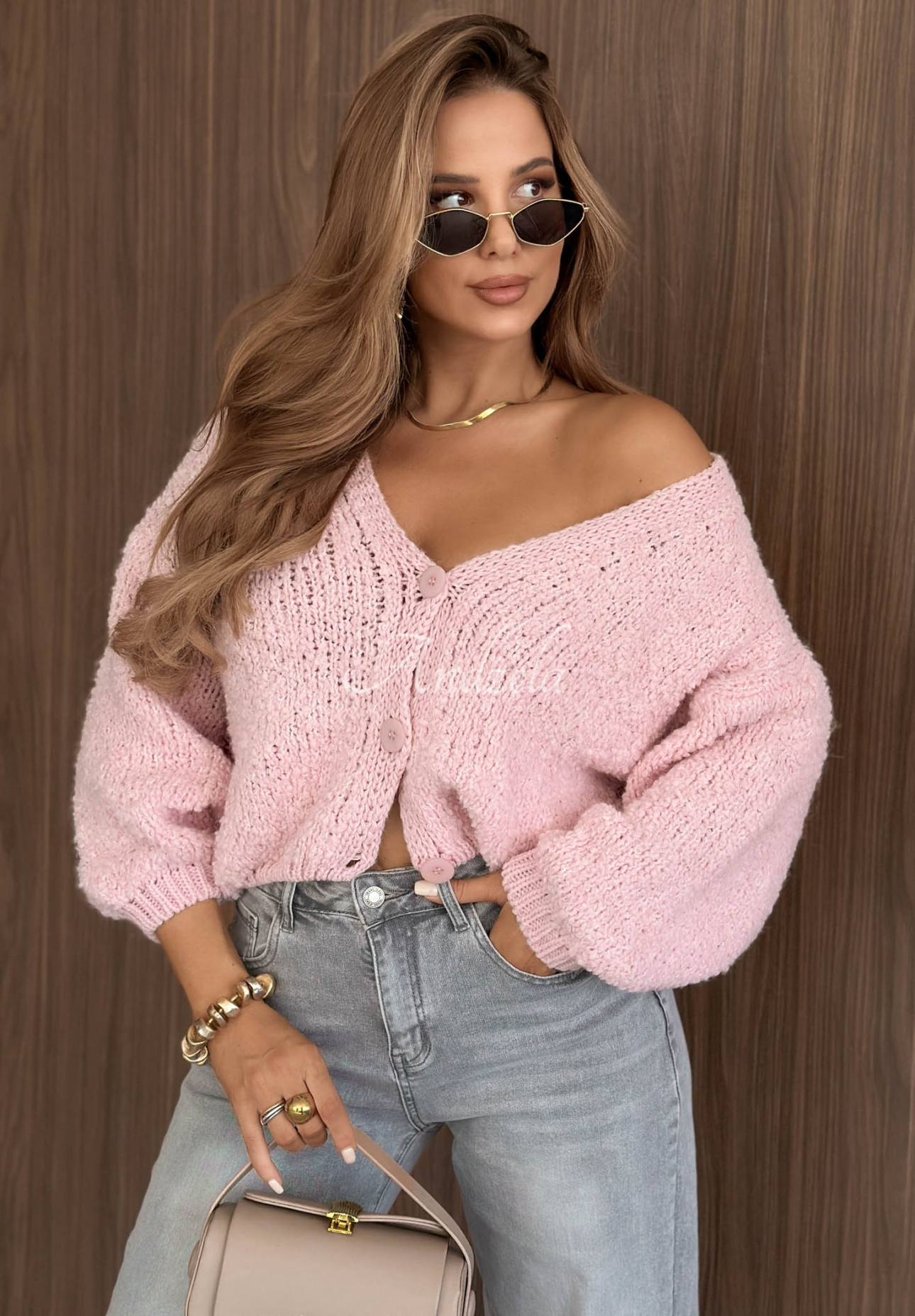 Cardigan oversize cu lână și alpaca Velvet Morning