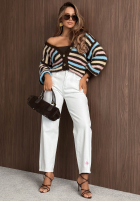 Pantaloni din denim mom fit Casual Vibes albastru deschis