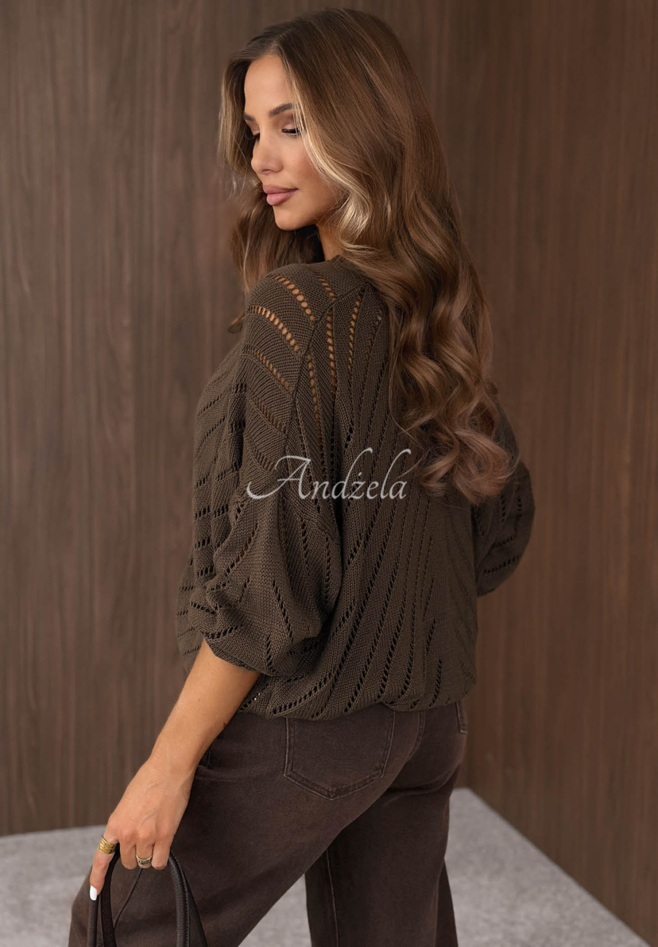 Cardigan scurt ajurat din bumbac Cozy Touch