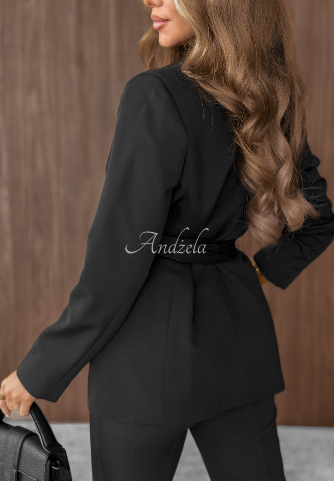 Sacou elegant cu două rânduri din viscoză Timeless Grace