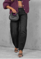 Pantaloni din denim z paskiem Nothing Serious gri închis