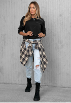 Bawełniana Bluză z długim rękawem Simple Chic ecru